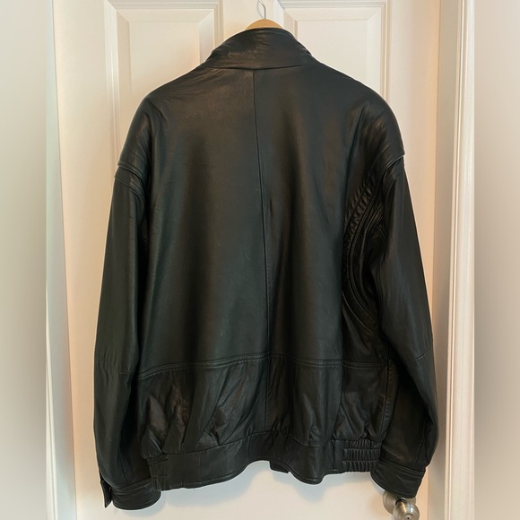 90s Vintage Men’s Genuine Leather Jacket - Picture 3 of 9